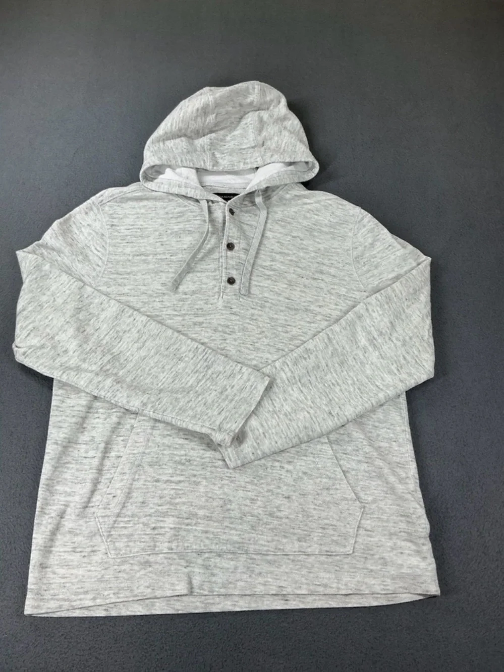 Banana Republic Linen blend pullover Henley hoodie Large